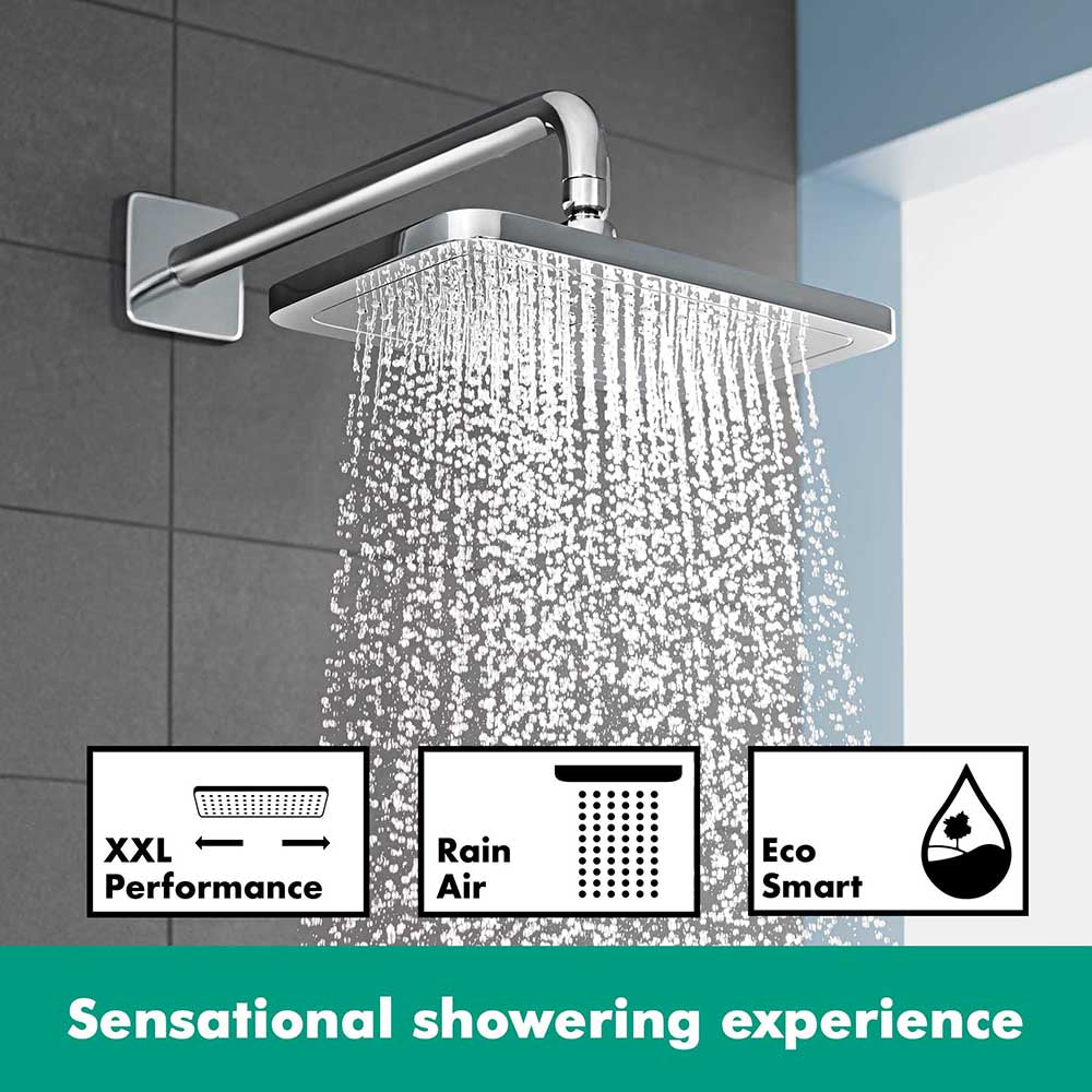 hansgrohe Croma E Fixed Shower Head 280 1 Spray EcoSmart, Chrome