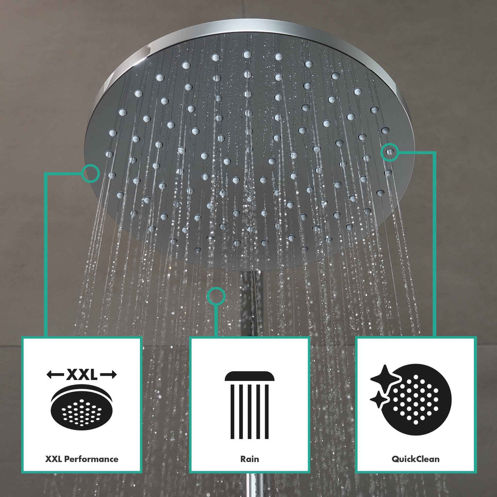 Hansgrohe Vernis Blend Showerpipe 200 1 Jet With Bath Thermostatic Chrome