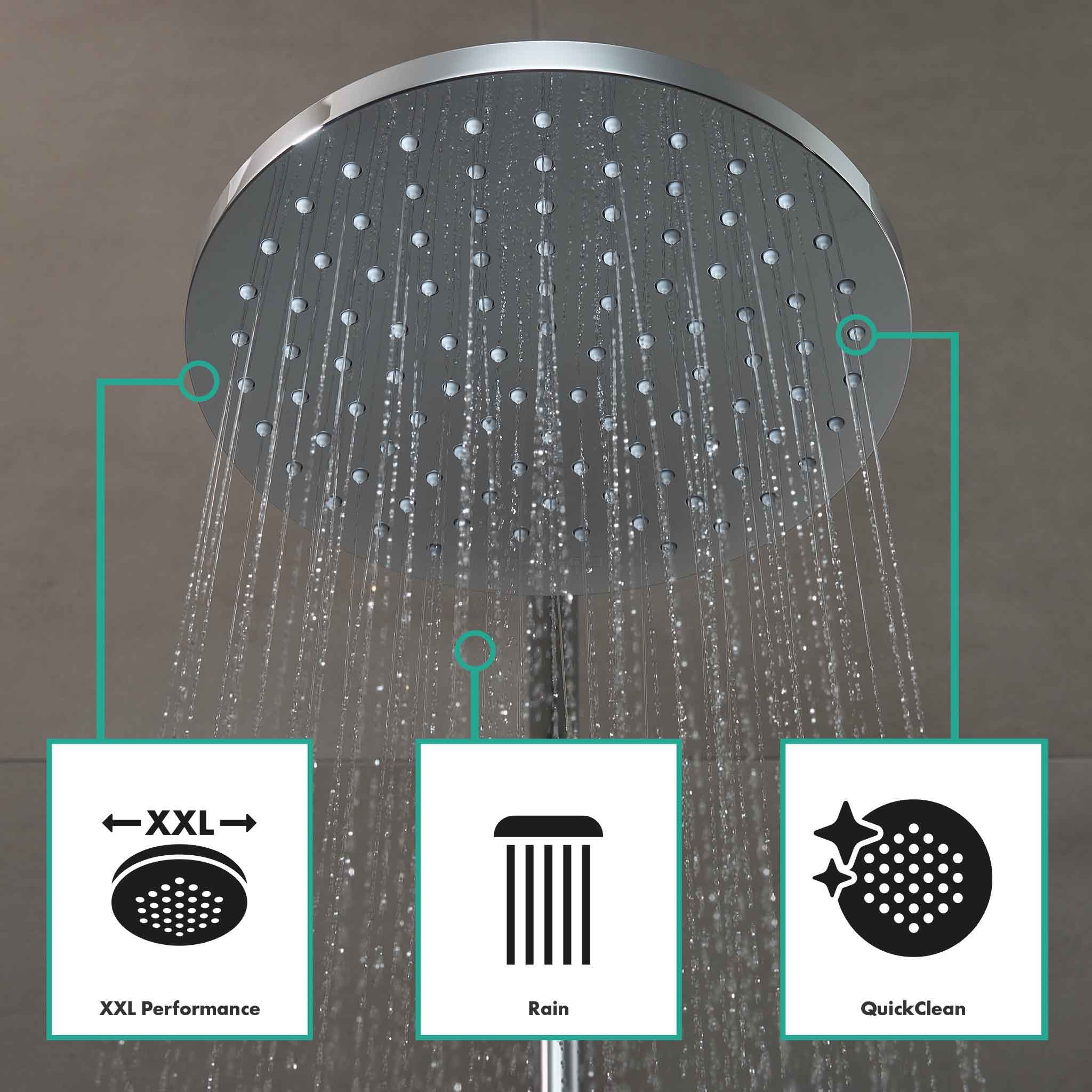 Hansgrohe Vernis Blend Showerpipe 200 1 Jet With Bath Thermostatic Chrome