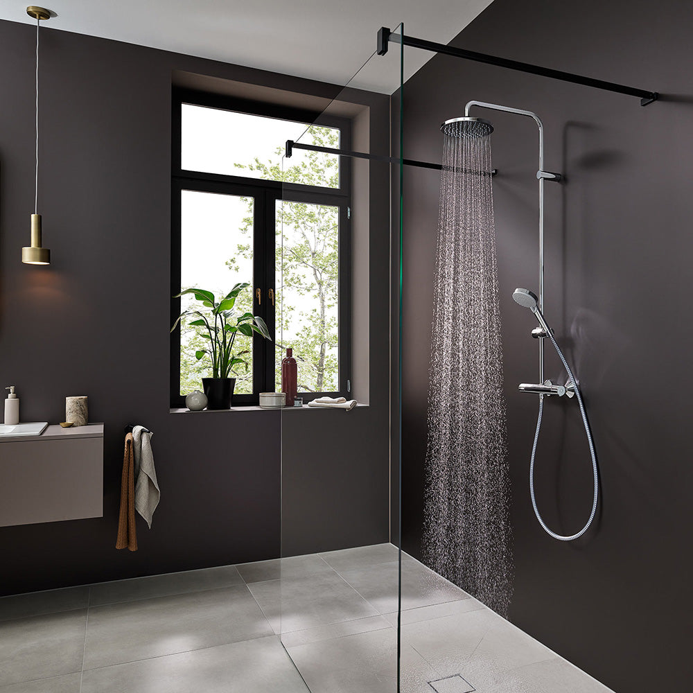 Hansgrohe Vernis Blend Showerpipe 200 1 Jet With Thermostatic Chrome