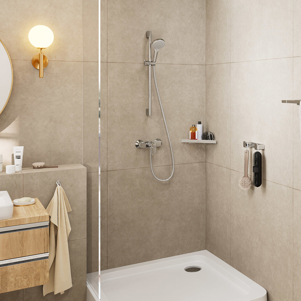 Hansgrohe Vernis Blend Shower Set 100 Vario Ecosmart With Shower Bar Crometta 650mm Chrome