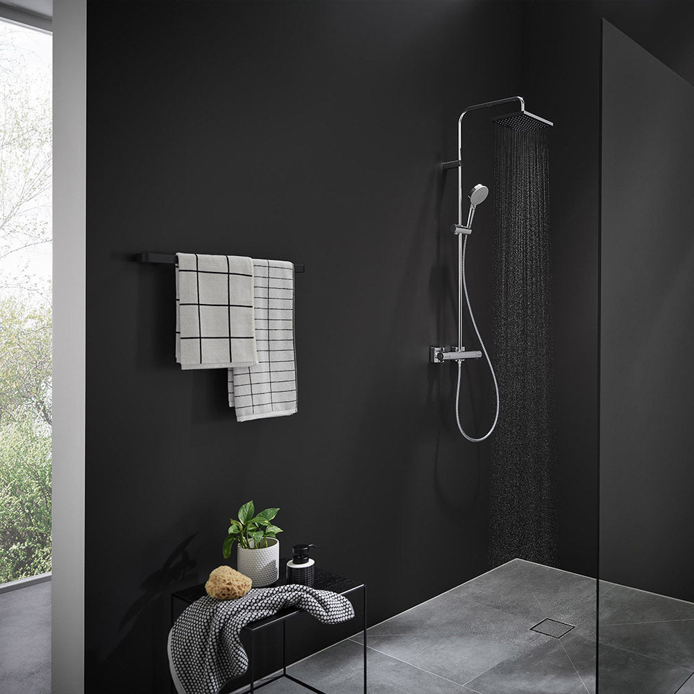 Hansgrohe Vernis Shape Showerpipe 230 1 Jet With Thermostatic Chrome
