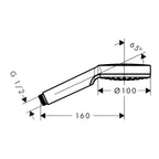 Hansgrohe Crometta Hand Shower 100 1 Jet Ecosmart White/Chrome