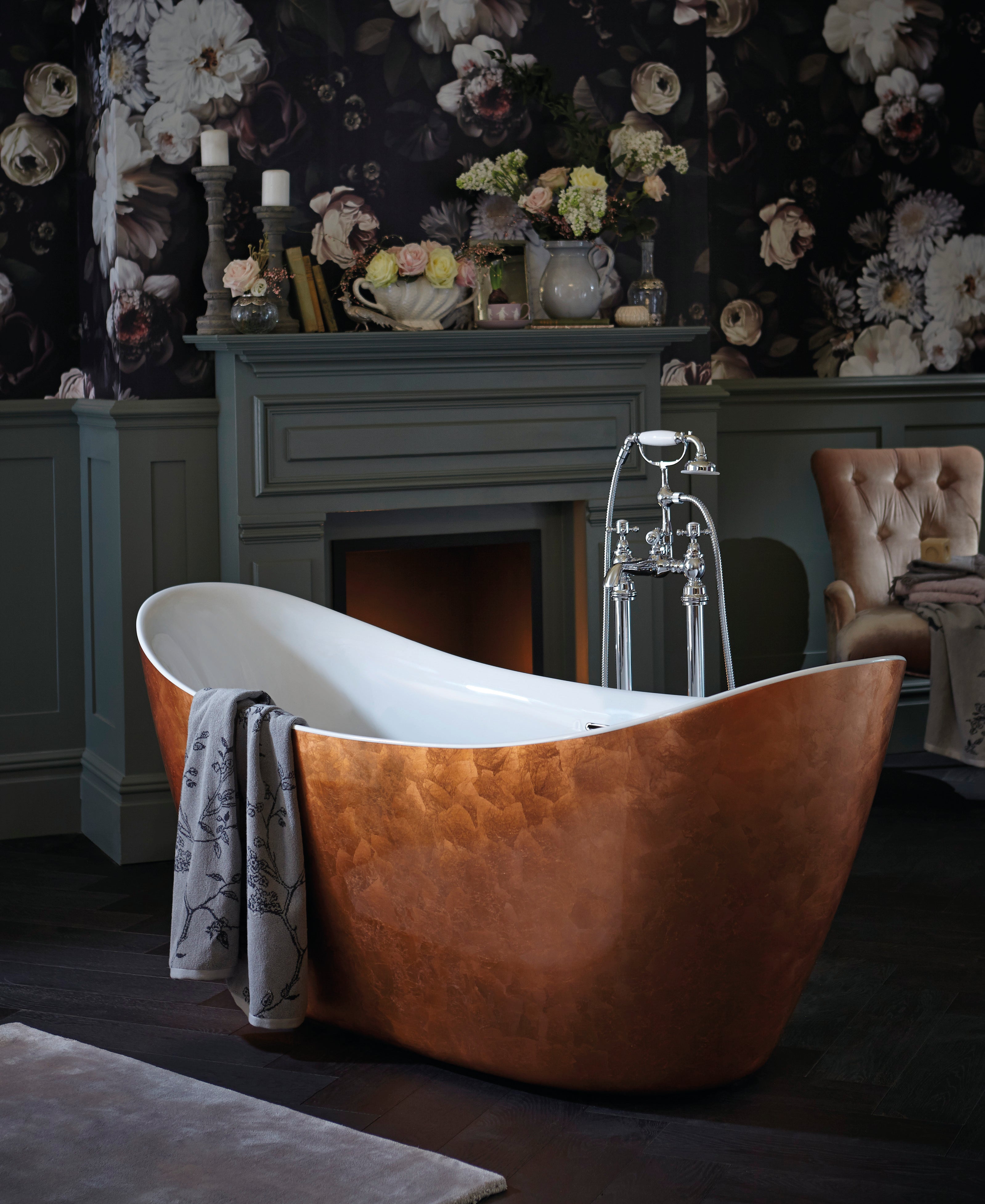 Heritage Hylton Freestanding Acrylic Bath Copper Effect