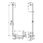 hansgrohe Unica Shower Rail Comfort 110 cm left White/Chrome