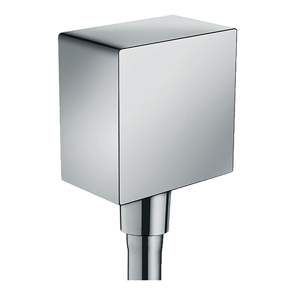 hansgrohe FixFit Wall outlet Square with non-return valve Chrome