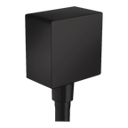 Hansgrohe Fixfit Wall Outlet Square With Non-Return Valve Matt Black