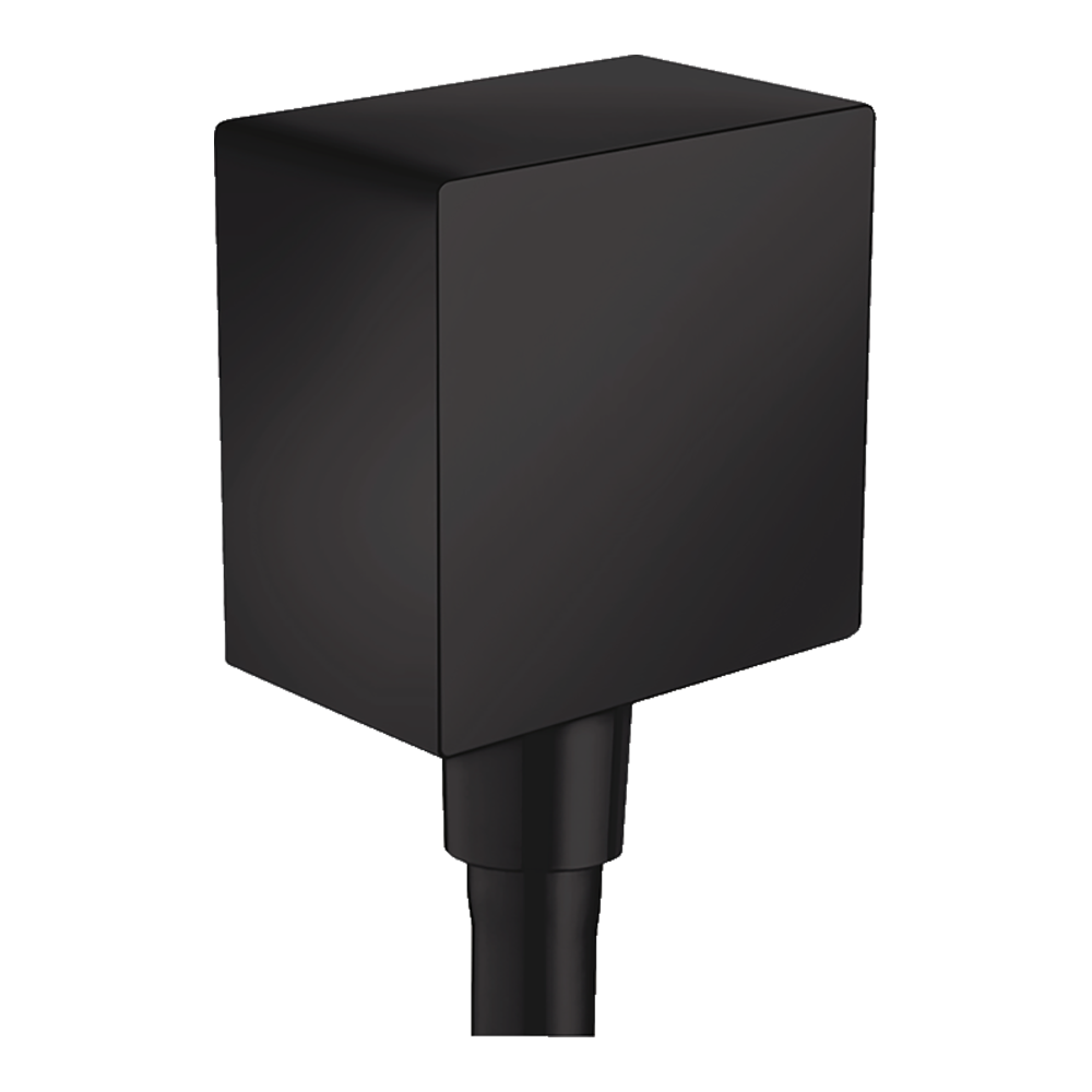 Hansgrohe Fixfit Wall Outlet Square With Non-Return Valve Matt Black
