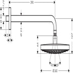 hansgrohe Raindance Select S Fixed Shower Head 240 2 Spray with shower arm, Chrome