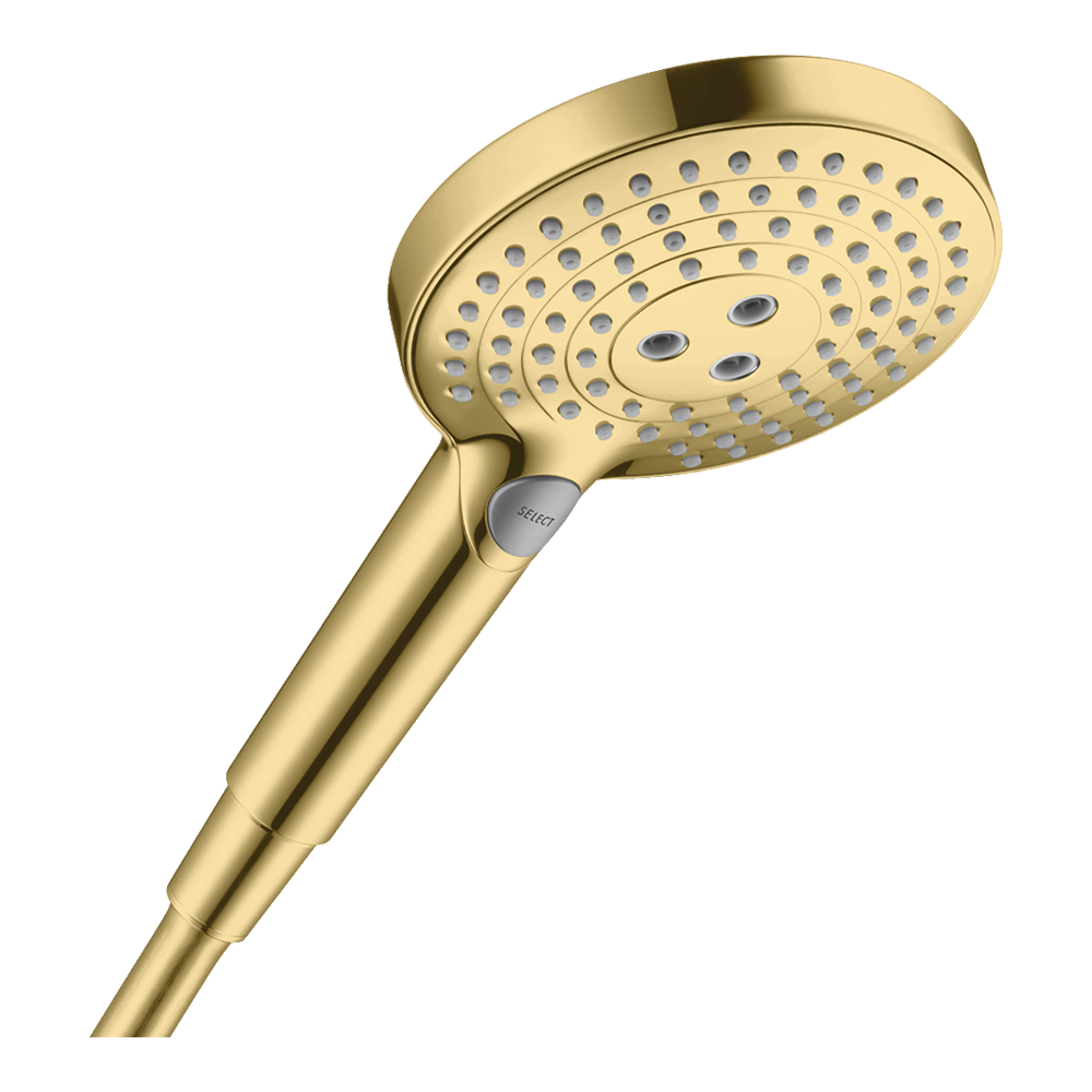 hansgrohe Raindance Select S Shower Handset 120 3 Spray, Polished Gold Optic