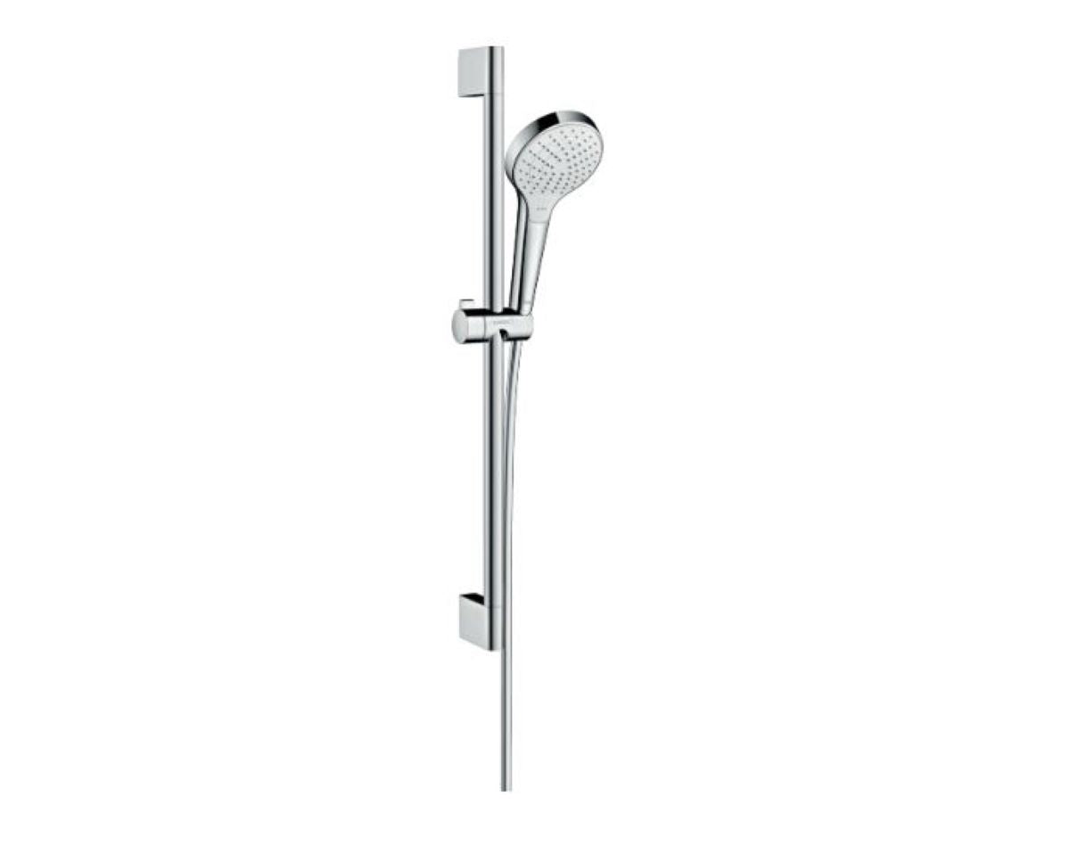hansgrohe Croma Select S Shower Handset 110 Vario EcoSmart with Shower Rail 65 cm White/Chrome