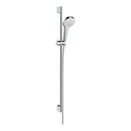 hansgrohe Croma Select S Shower Handset 110 Vario EcoSmart with Shower Rail 90 cm White/Chrome