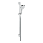 hansgrohe Croma Select E Shower Handset 110 Vario EcoSmart with Shower Rail 90 cm White/Chrome