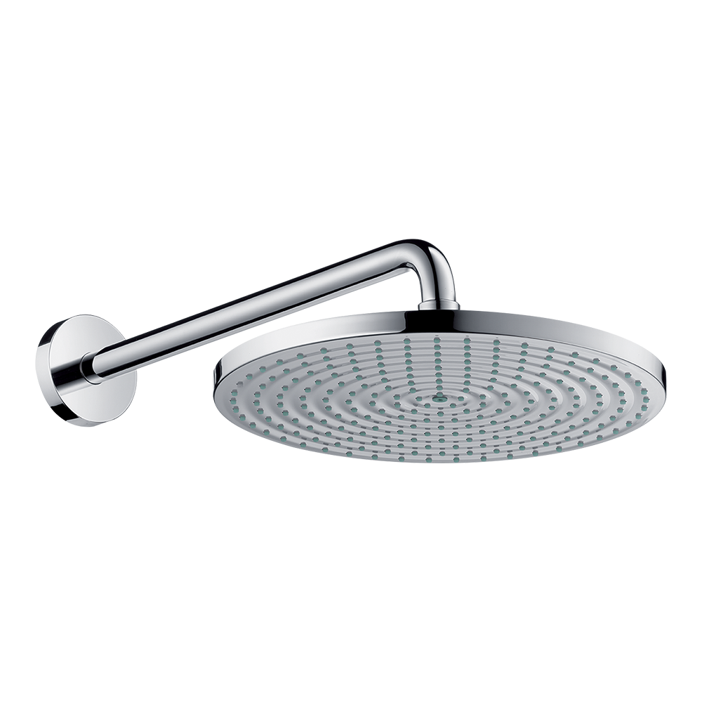 hansgrohe Raindance S Fixed Shower Head 300 1 Spray EcoSmart with shower arm, Chrome