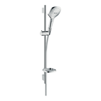 hansgrohe Raindance Select E Shower Handset 120 3 Spray with Shower Rail 65 cm and soap dish, Chrome