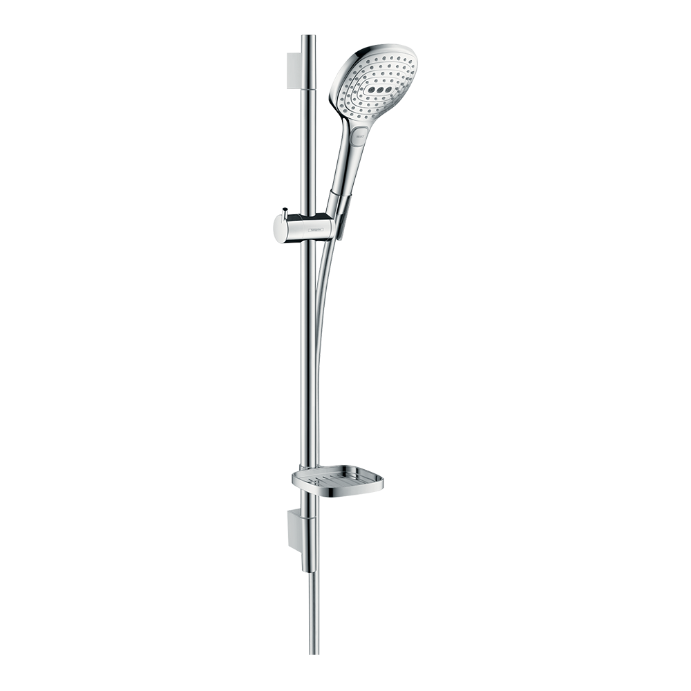 hansgrohe Raindance Select E Shower Handset 120 3 Spray with Shower Rail 65 cm and soap dish, Chrome