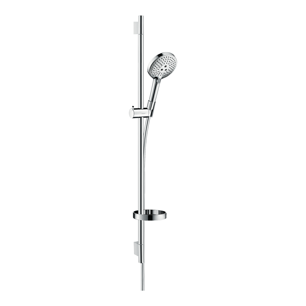hansgrohe Raindance Select S Shower Handset 120 3 Spray EcoSmart with Shower Rail 90 cm and soap dish, Chrome