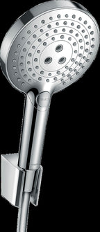hansgrohe Raindance Select S Shower Handset 120 3 Spray with Holder and Shower Hose 125 cm, Chrome
