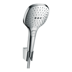 hansgrohe Raindance Select E Shower Handset 120 3 Spray with Holder and Shower Hose 160 cm, Chrome