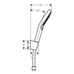 hansgrohe Raindance Select S Shower Handset 120 3 Spray with Holder and Shower Hose 160 cm, Chrome
