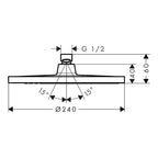 Hansgrohe Crometta S Overhead Shower 240 1 Jet Chrome