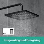 hansgrohe Crometta E Fixed Shower Head 240 1 Spray, Matt Black