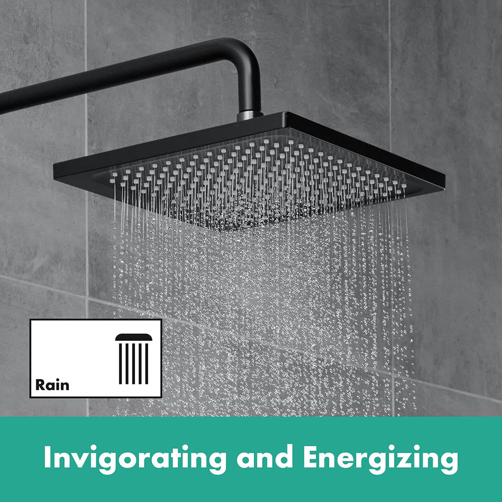 hansgrohe Crometta E Fixed Shower Head 240 1 Spray, Matt Black