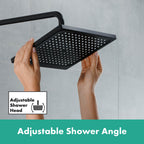 hansgrohe Crometta E Fixed Shower Head 240 1 Spray, Matt Black