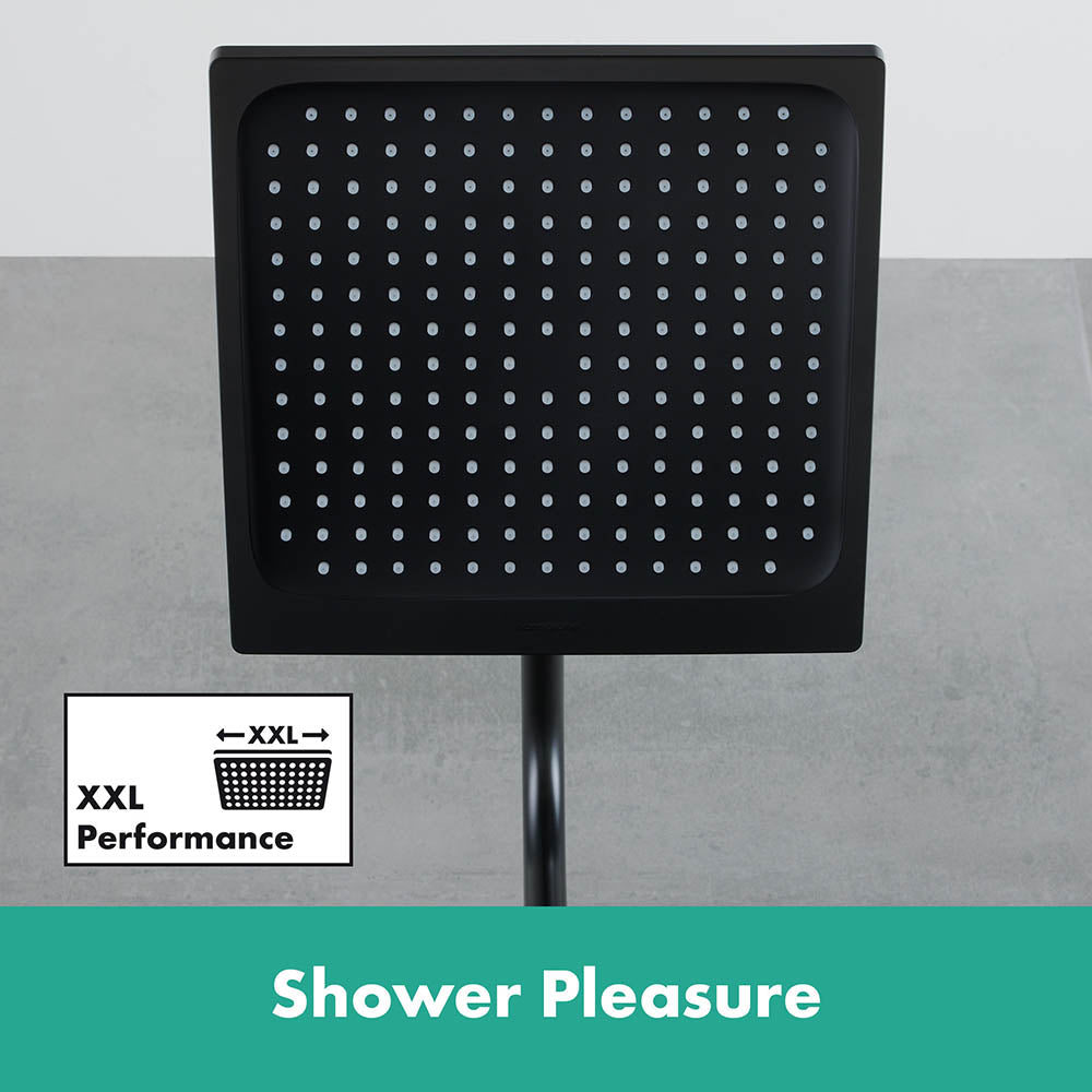 hansgrohe Crometta E Fixed Shower Head 240 1 Spray, Matt Black