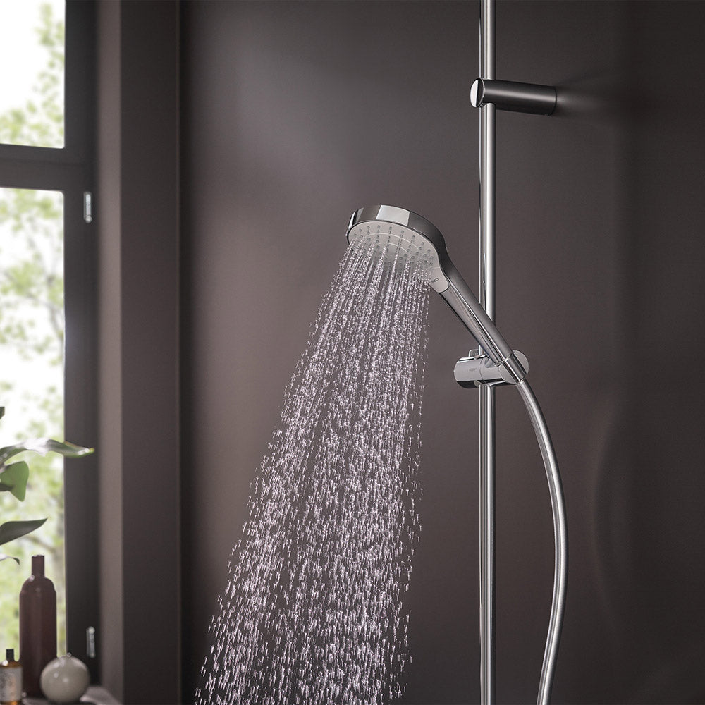 Hansgrohe Croma Select S Shower System For Exposed Installation Vario With Ecostat Comfort Thermostatic And Shower Bar 650mm White/Chrome