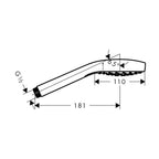hansgrohe Croma S Shower Handset 110 1 Spray EcoSmart White/Chrome