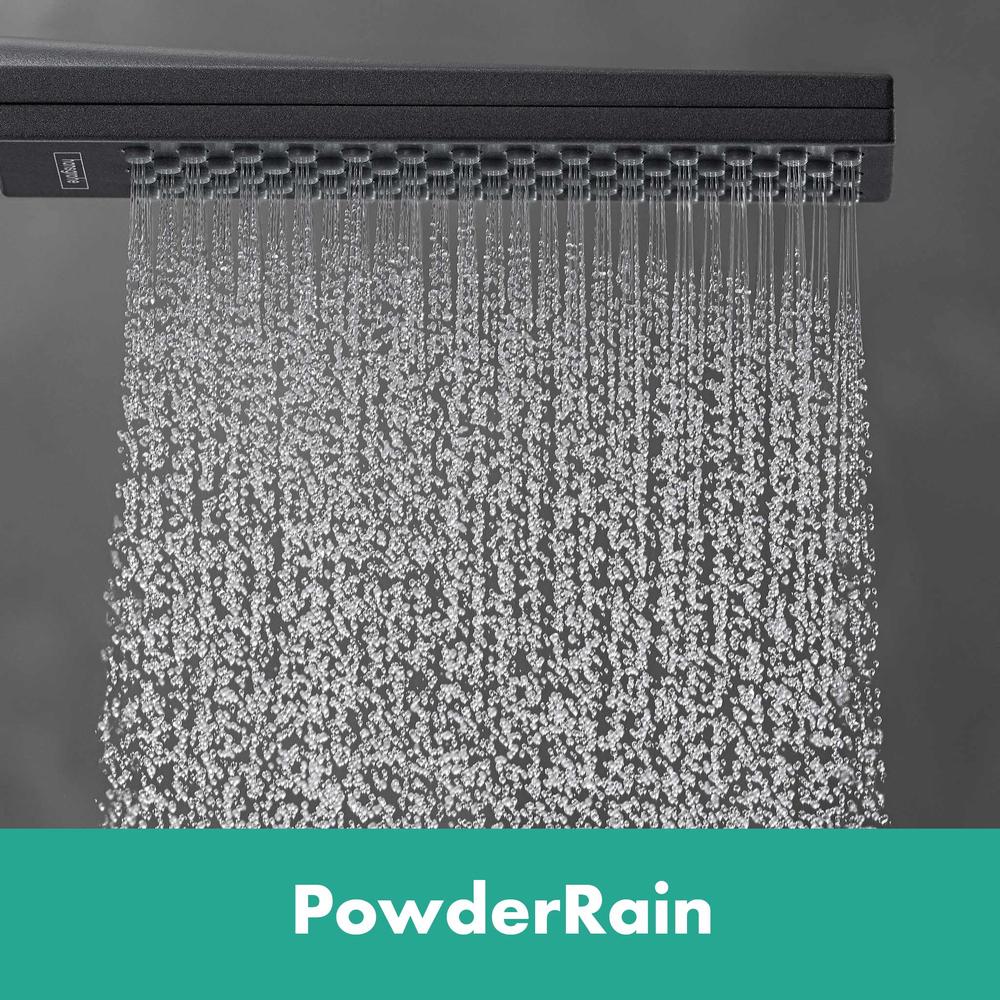 hansgrohe Rainfinity Baton Shower Handset 100 1 Spray, Brushed Black, Chrome