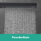 hansgrohe Rainfinity Baton Shower Handset 100 1 Spray, Brushed Black, Chrome