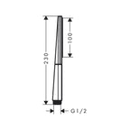 hansgrohe Rainfinity Baton Shower Handset 100 1 Spray EcoSmart, Brushed Bronze