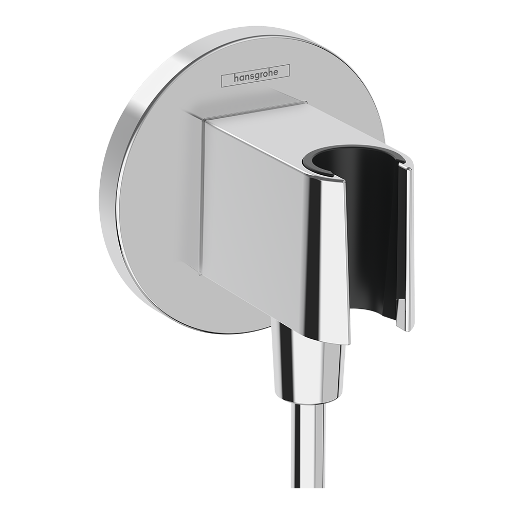 hansgrohe FixFit S Wall Outlet with Shower Handset Holder, Chrome