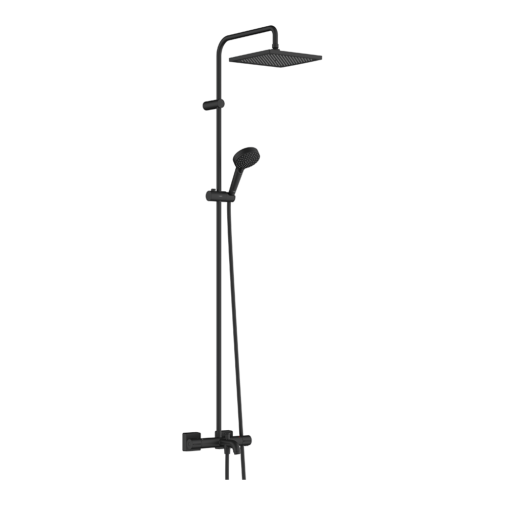 Hansgrohe Vernis Shape Showerpipe 240 1 Jet With Bath Thermostatic Matt Black