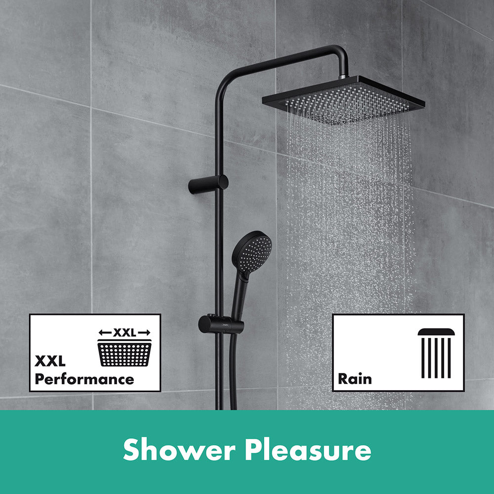 Hansgrohe Vernis Shape Showerpipe 240 1 Jet With Bath Thermostatic Matt Black