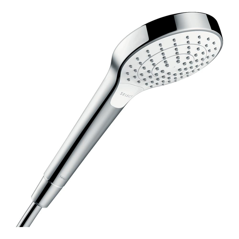 Hansgrohe Croma Select S Shower System For Exposed Installation Vario With Ecostat Comfort Thermostatic And Shower Bar 650mm White/Chrome