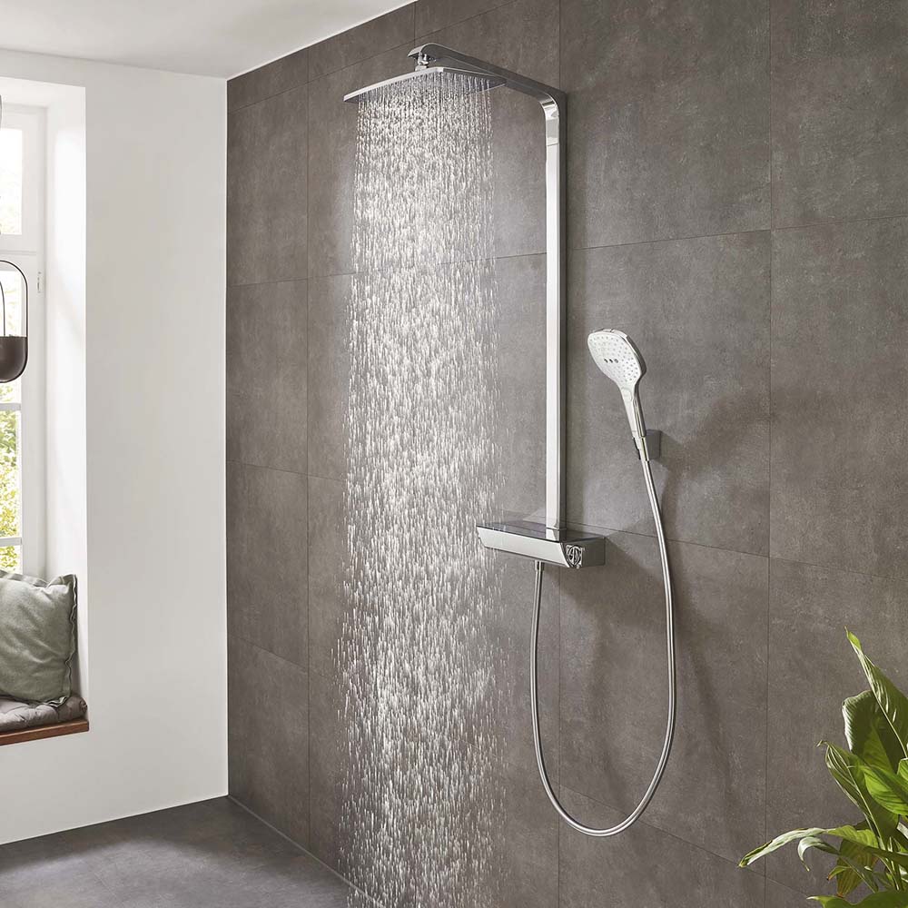 hansgrohe Raindance E Thermostatic Shower Mixer Set 360, Chrome