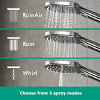 hansgrohe Raindance E Thermostatic Shower Mixer Set 360, Chrome
