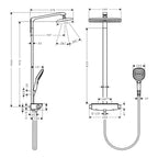 hansgrohe Raindance E Thermostatic Shower Mixer Set 360, Chrome