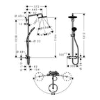 hansgrohe Raindance S Thermostatic Shower Mixer Set 240, Chrome