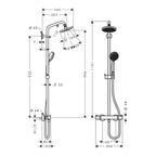 hansgrohe Croma Thermostatic Shower Mixer Set 160, Chrome