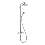 Hansgrohe Croma Showerpipe 220 1 Jet Ecosmart 9 L/Min With Thermostatic Chrome