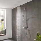 Hansgrohe Croma Showerpipe 220 1 Jet Ecosmart 9 L/Min With Thermostatic Chrome