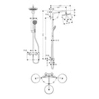 Hansgrohe Croma Showerpipe 220 1 Jet With Thermostatic Chrome