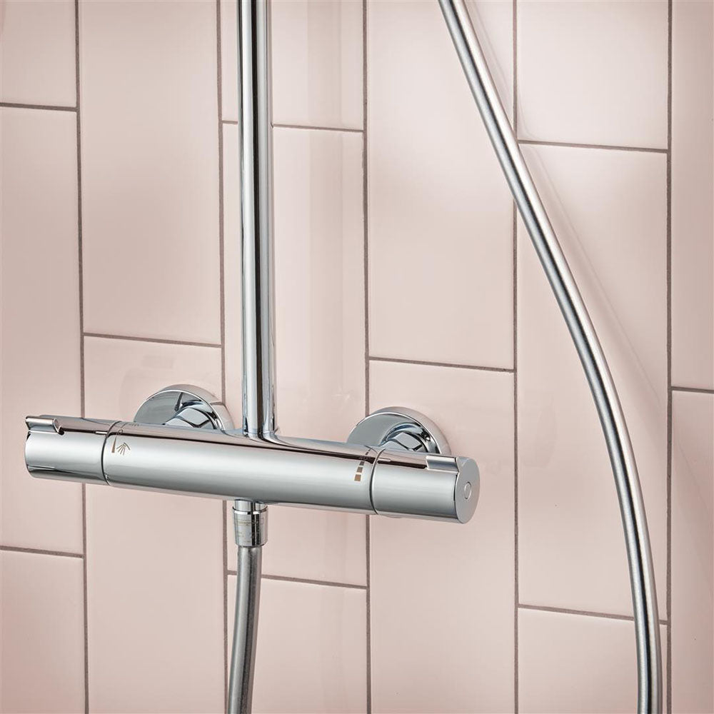Hansgrohe Crometta E Showerpipe 240 1 Jet With Thermostatic Chrome