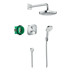 Hansgrohe Croma Select E Shower System For Concealed Installation 180 2Jet With Ecostat E Thermostatic Chrome