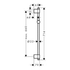 hansgrohe Unica Shower Rail Varia 72 cm, Chrome