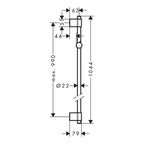hansgrohe Unica Shower Rail Varia 105 cm, Chrome